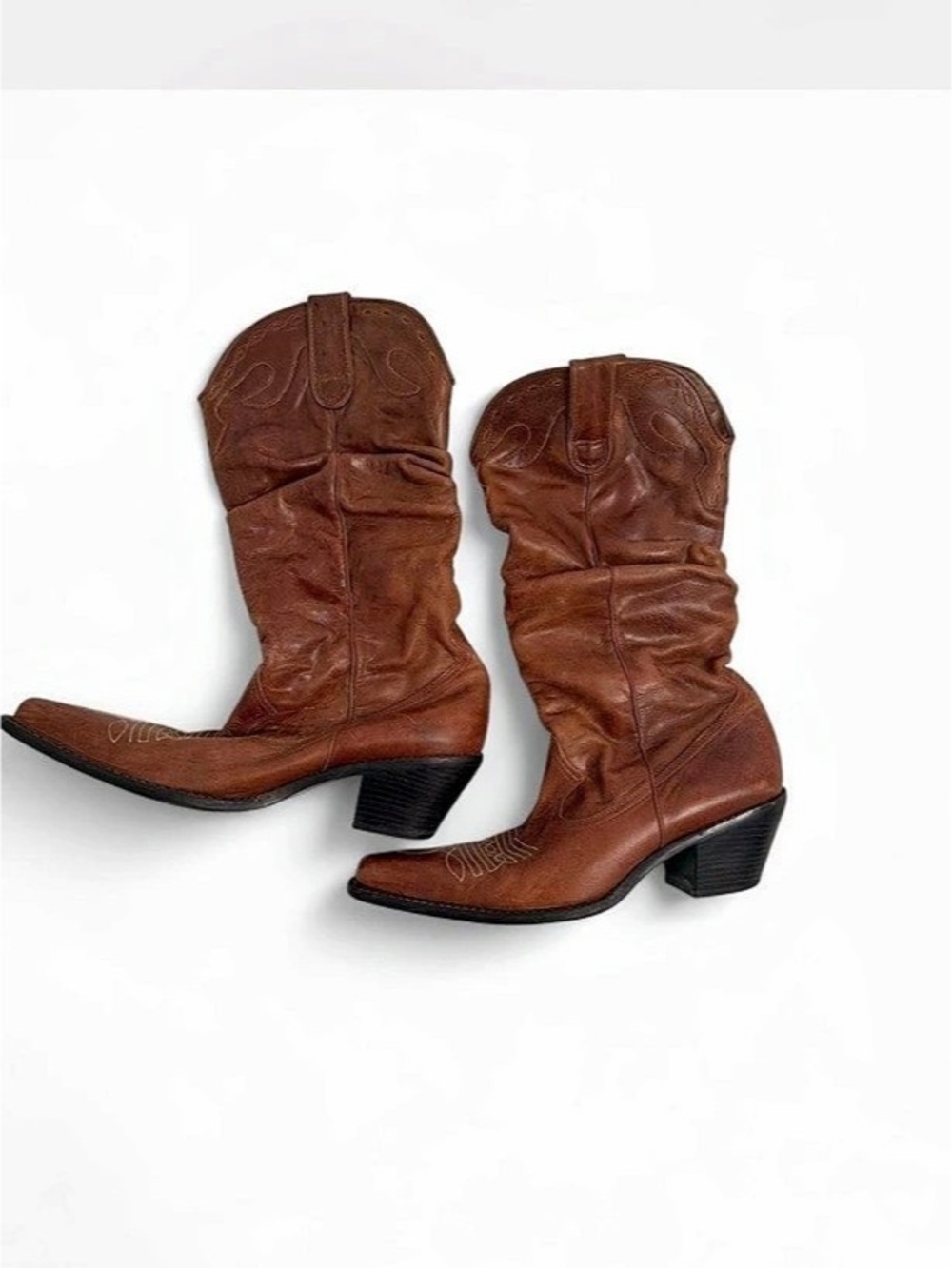 Steve Madden Brown Leather Western Boots